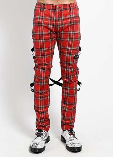 Red Plaid Chaos Broek