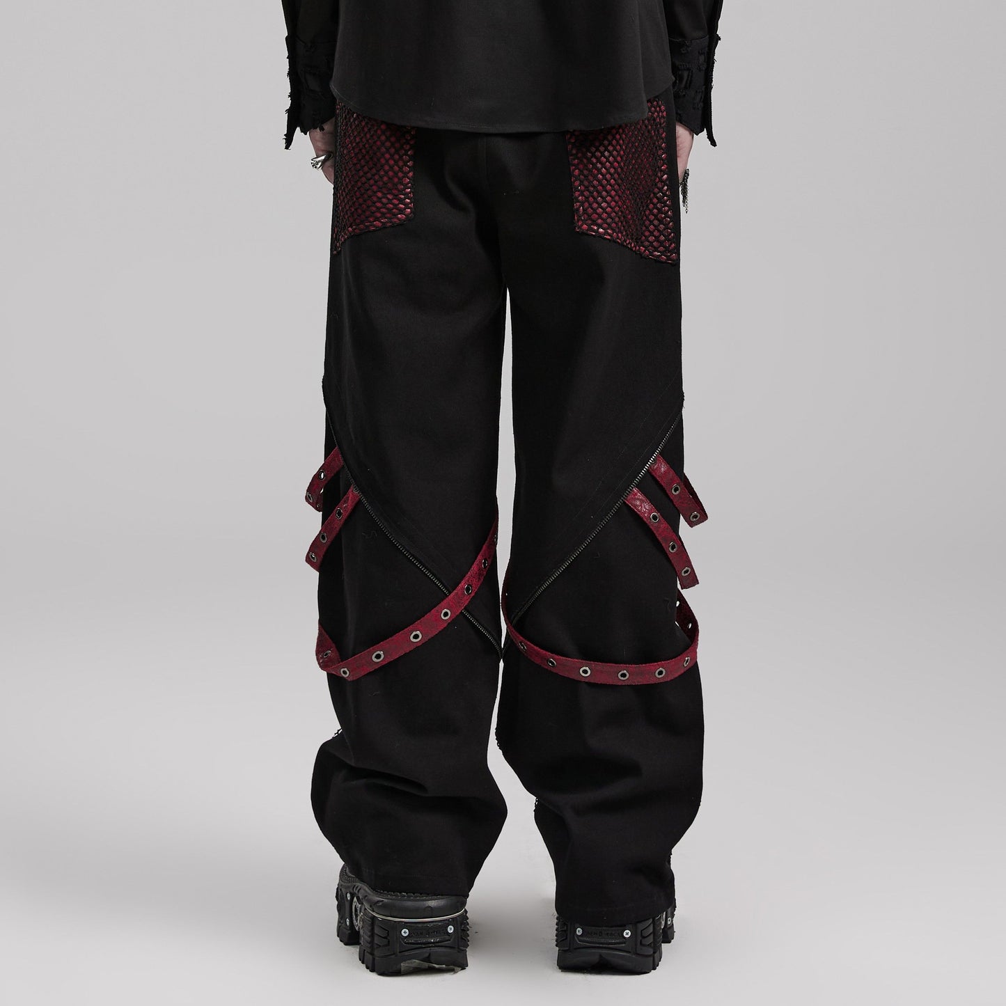 Denying Broek Zwart - Rood