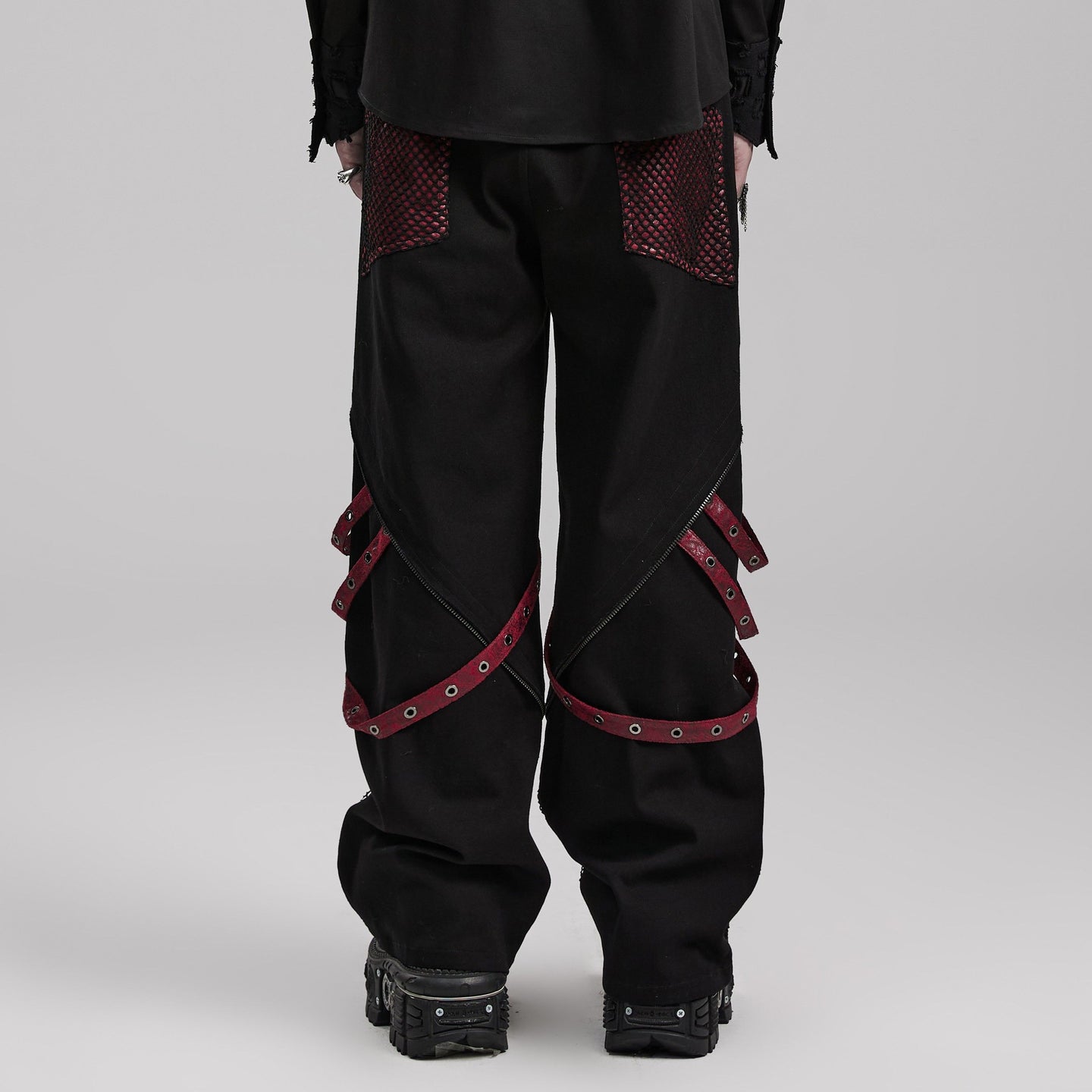 Denying Broek Zwart - Rood