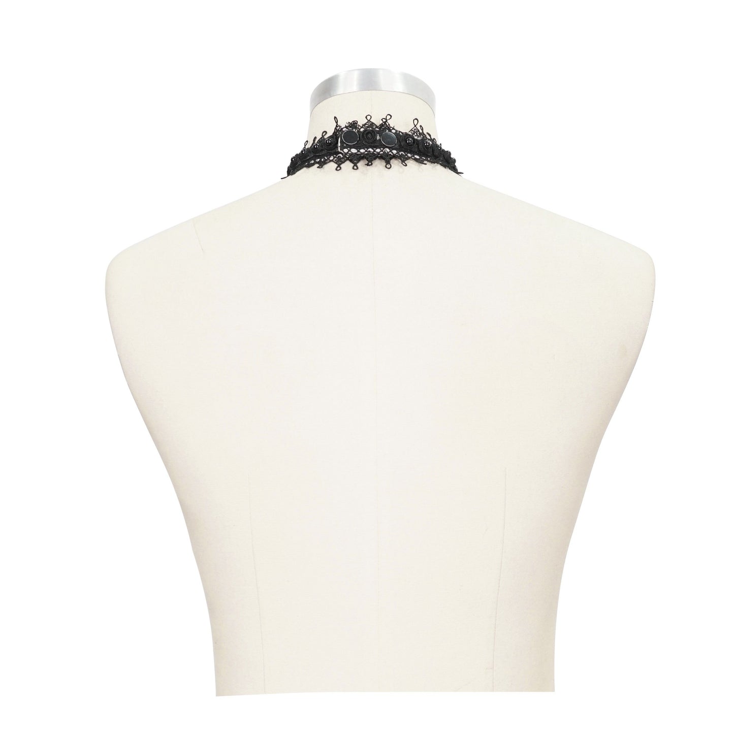 Devil Fashion Devoted Jabot Wit - Zwart