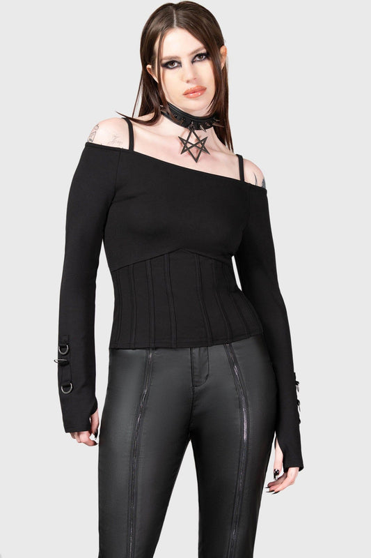 Killstar Desolate Cold Shoulder Top
