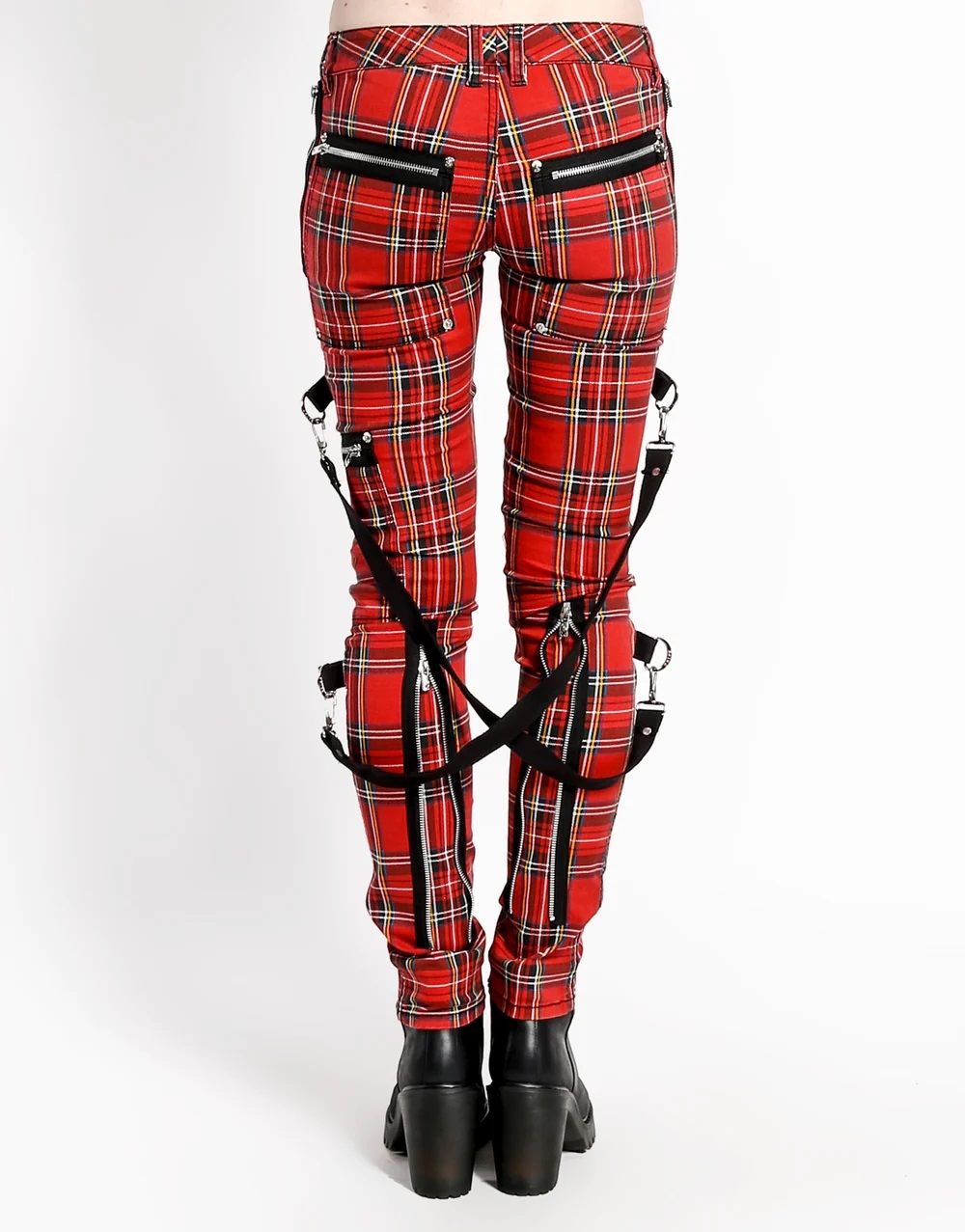 Red Plaid Chaos Broek