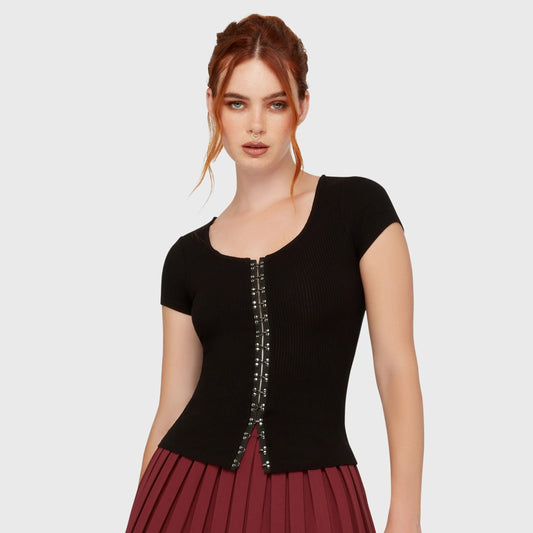 Killstar Eye C U Cap-Sleeve Top