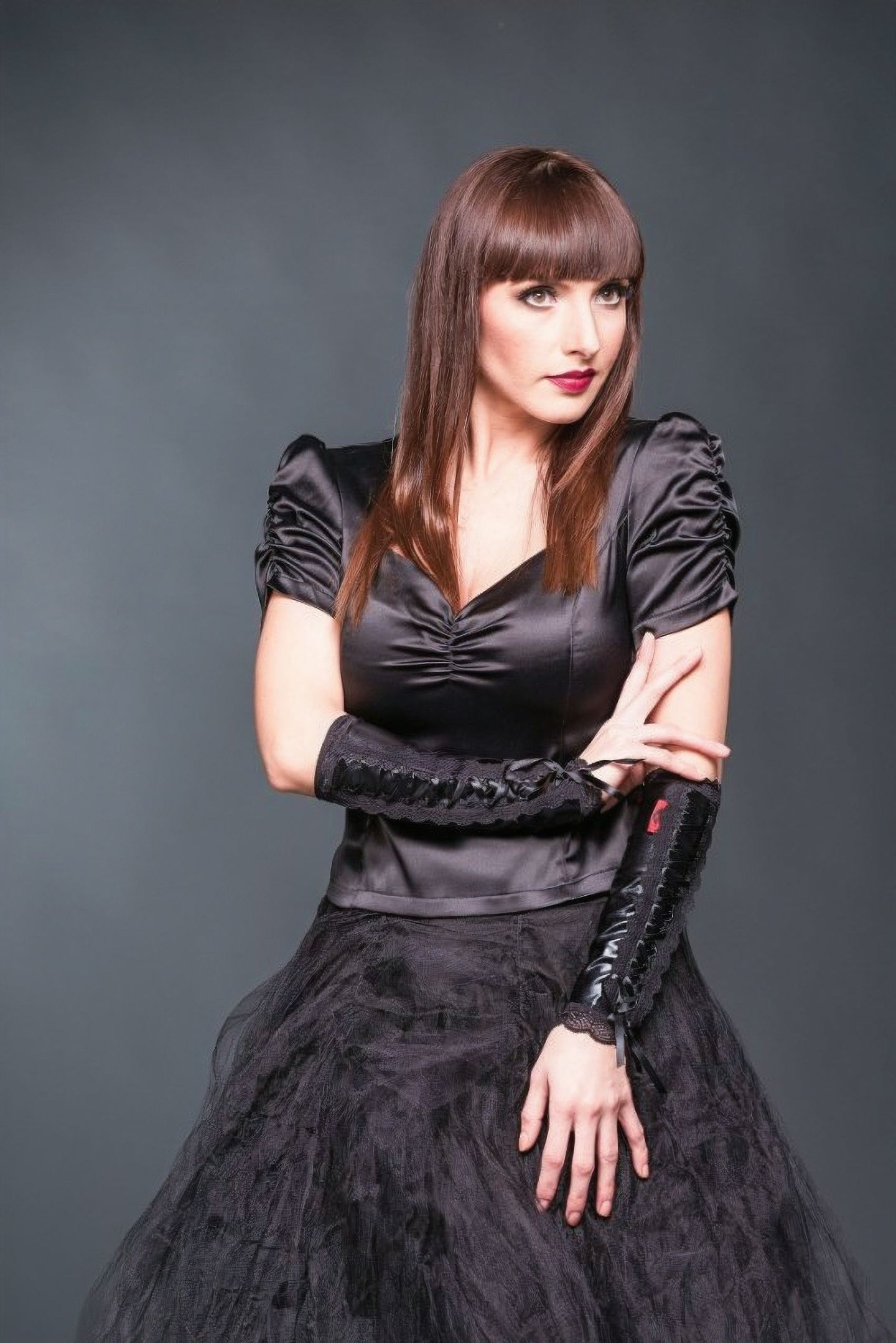 Short Sleeves with Lace & Decorative Ribbons