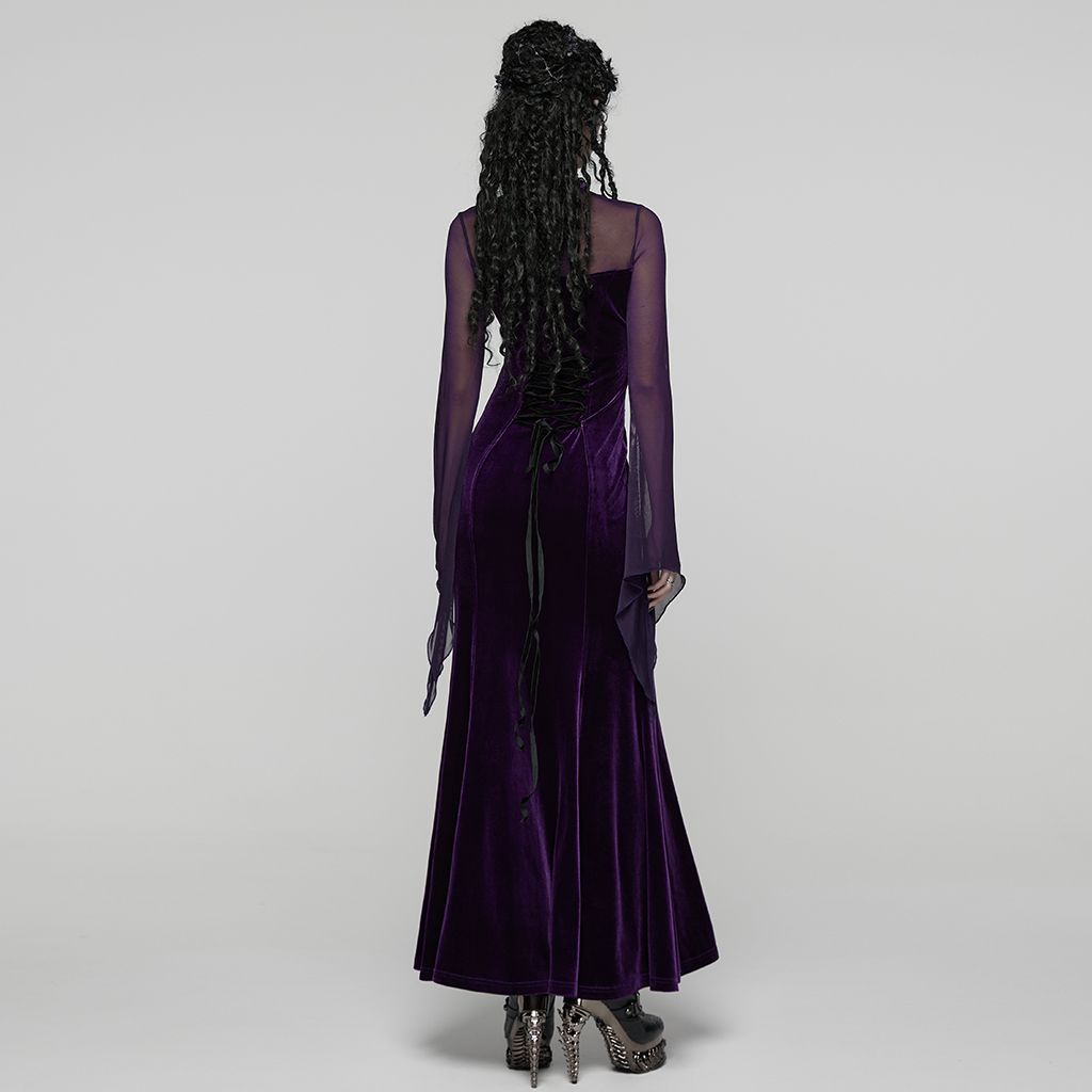 Sweet Dreams Maxi Jurk Paars - Zwart
