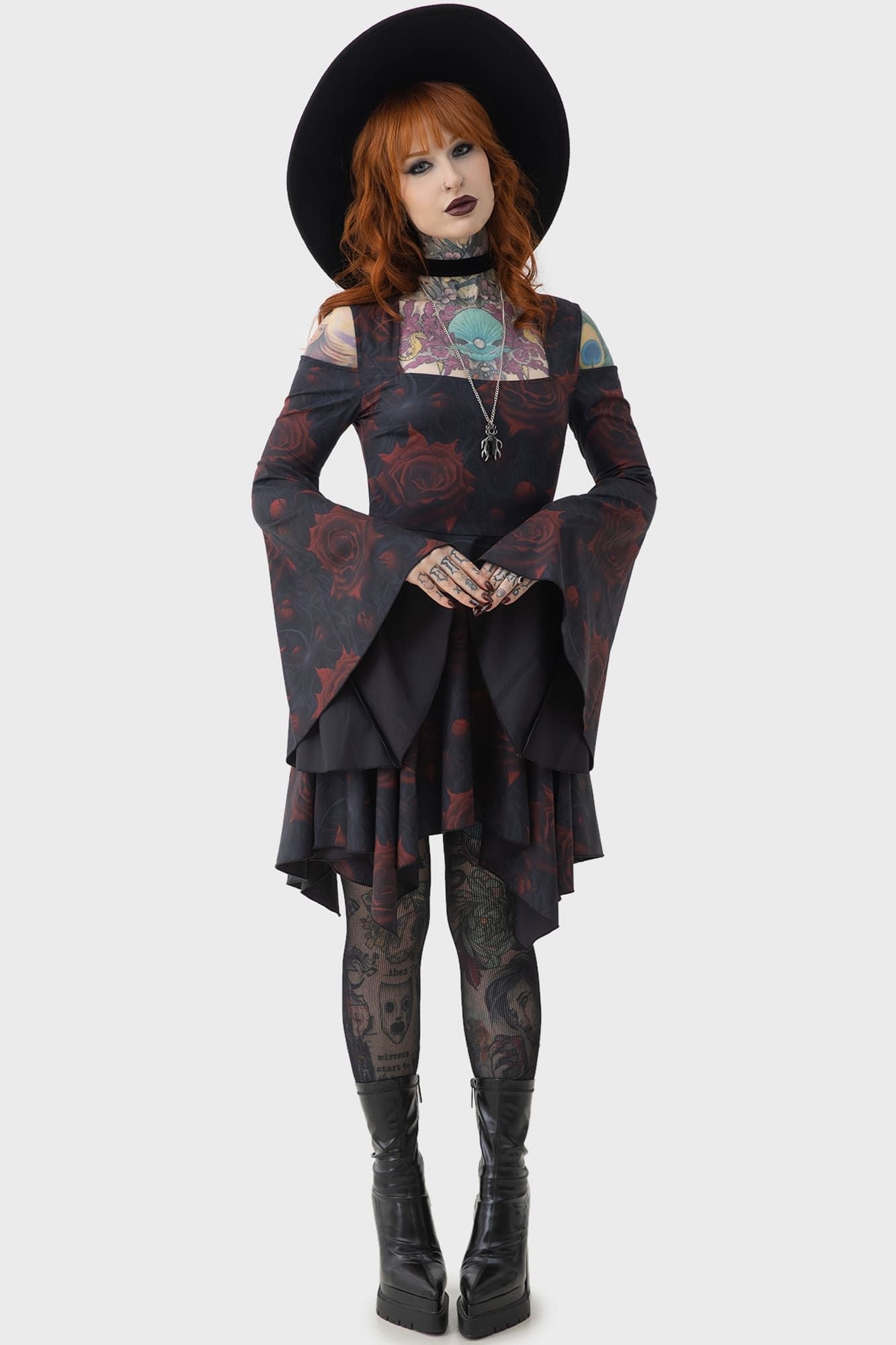 Killstar Blood Rose Mini Jurk