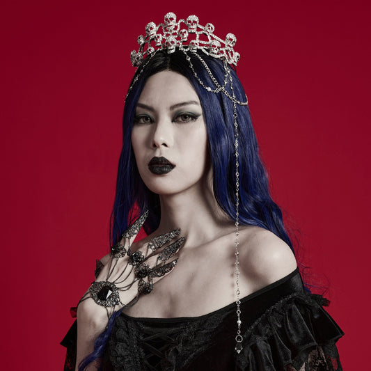 Skulls Tiara Kroon Zilver