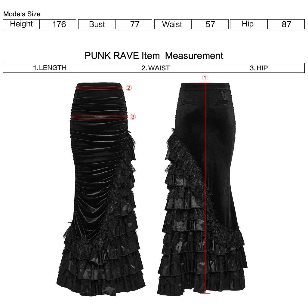 Broken Promise Maxi Rok Zwart