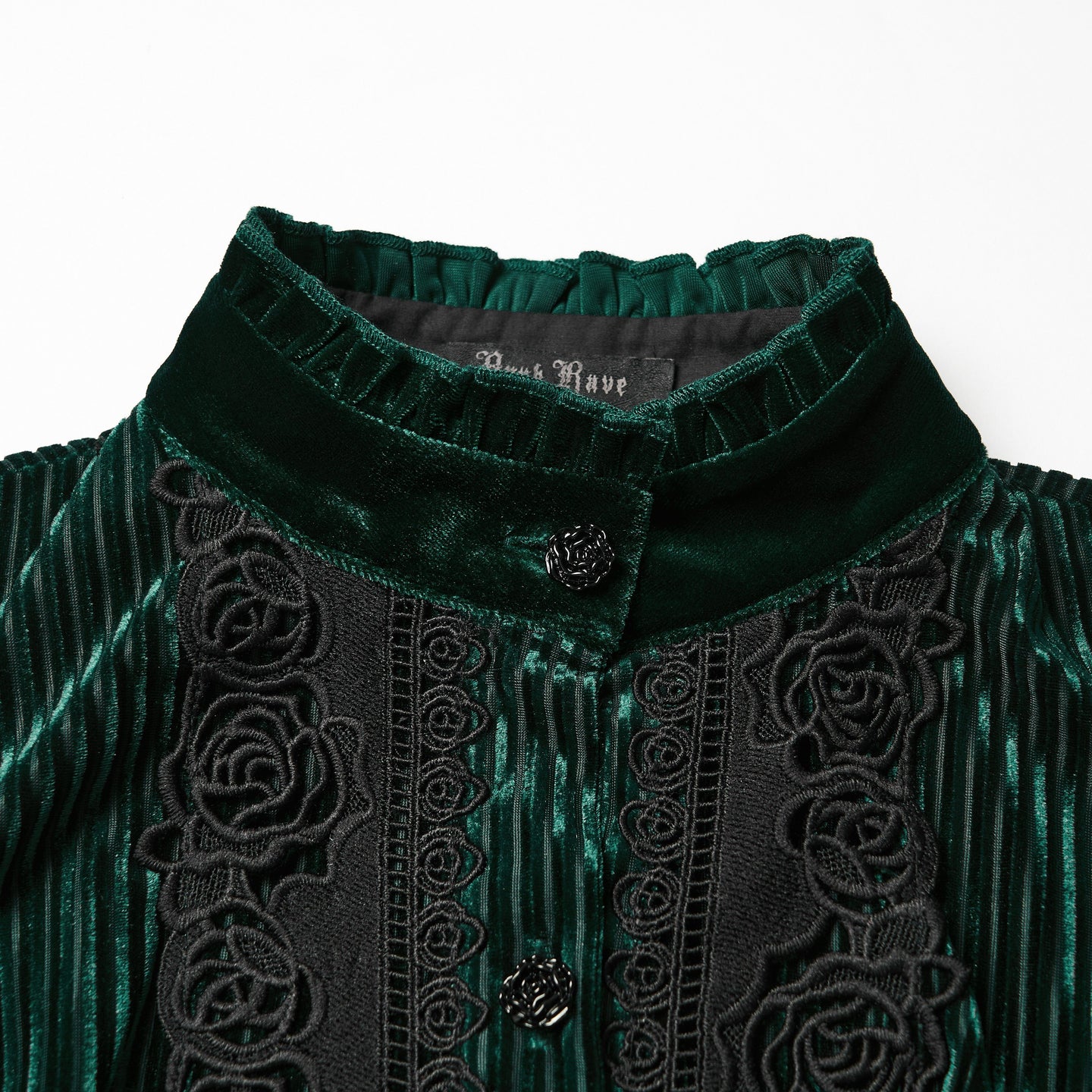 Punk Rave Hold Me Blouse Groen - Zwart