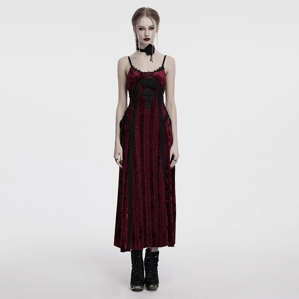 It's Gone Maxi Jurk Rood - Zwart