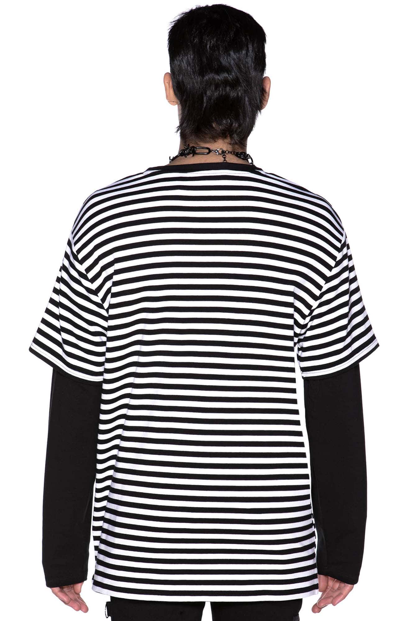 Killstar Maxen Long Sleeve Top Zwart - Wit