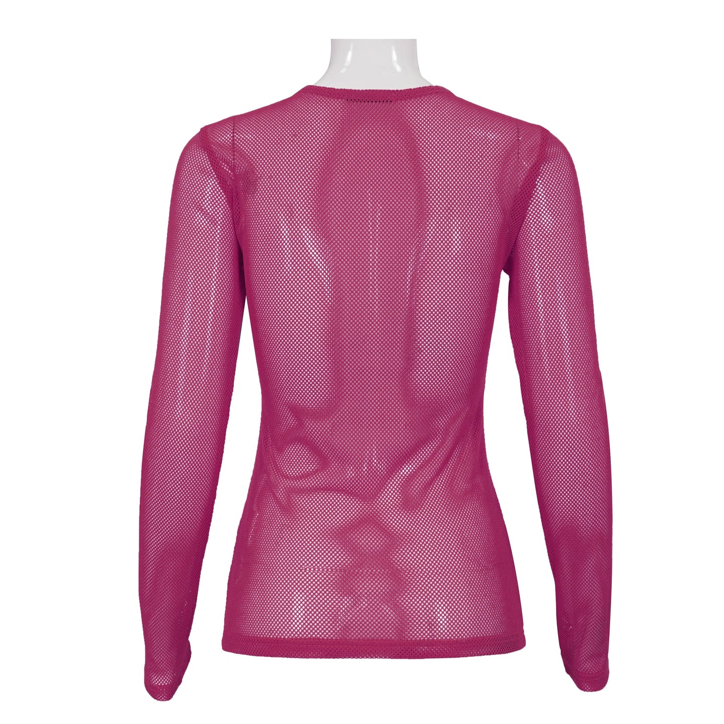 Devil Fashion Climax Long Sleeve Fishnet Top Pink