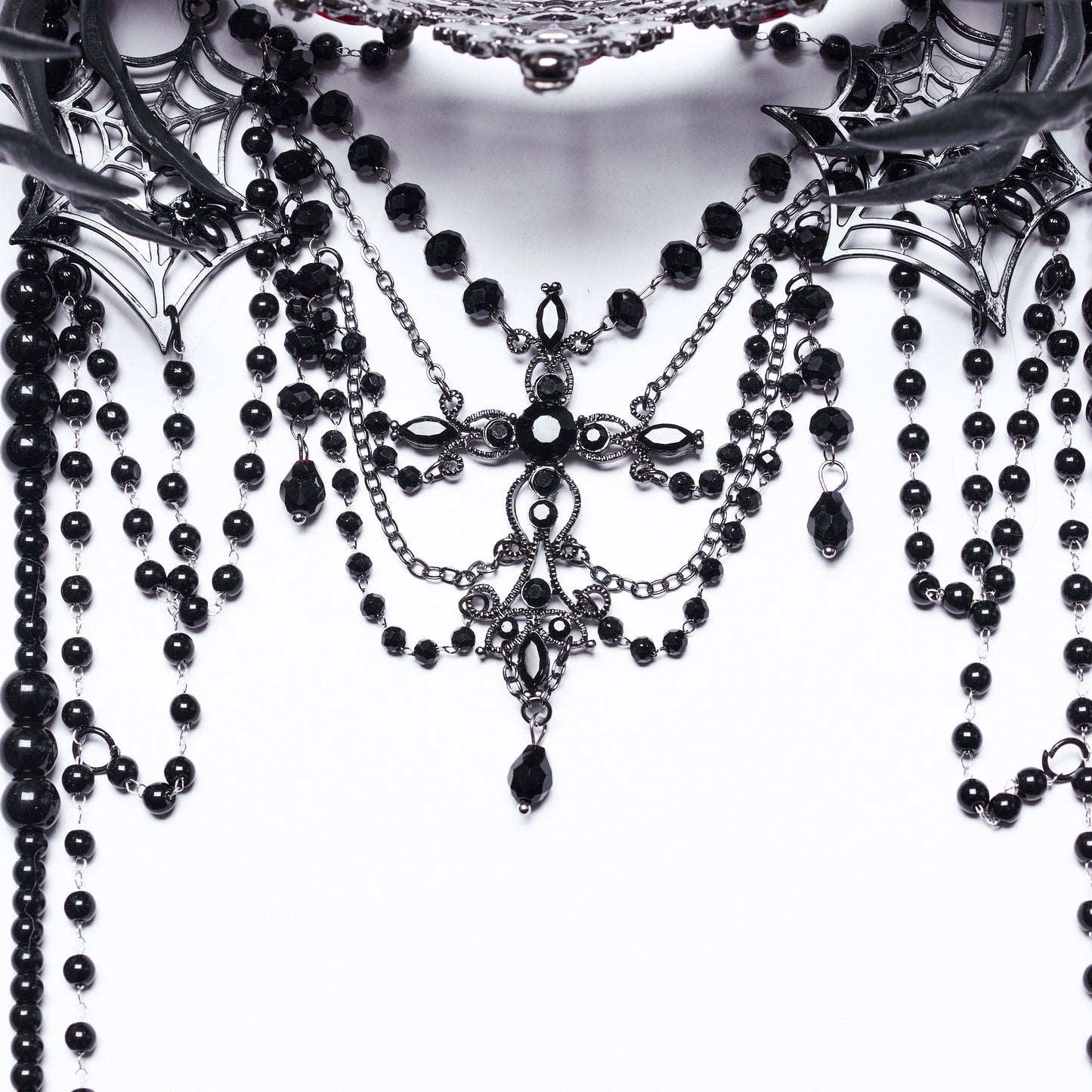 Wicked Tiara Crown Black - Red