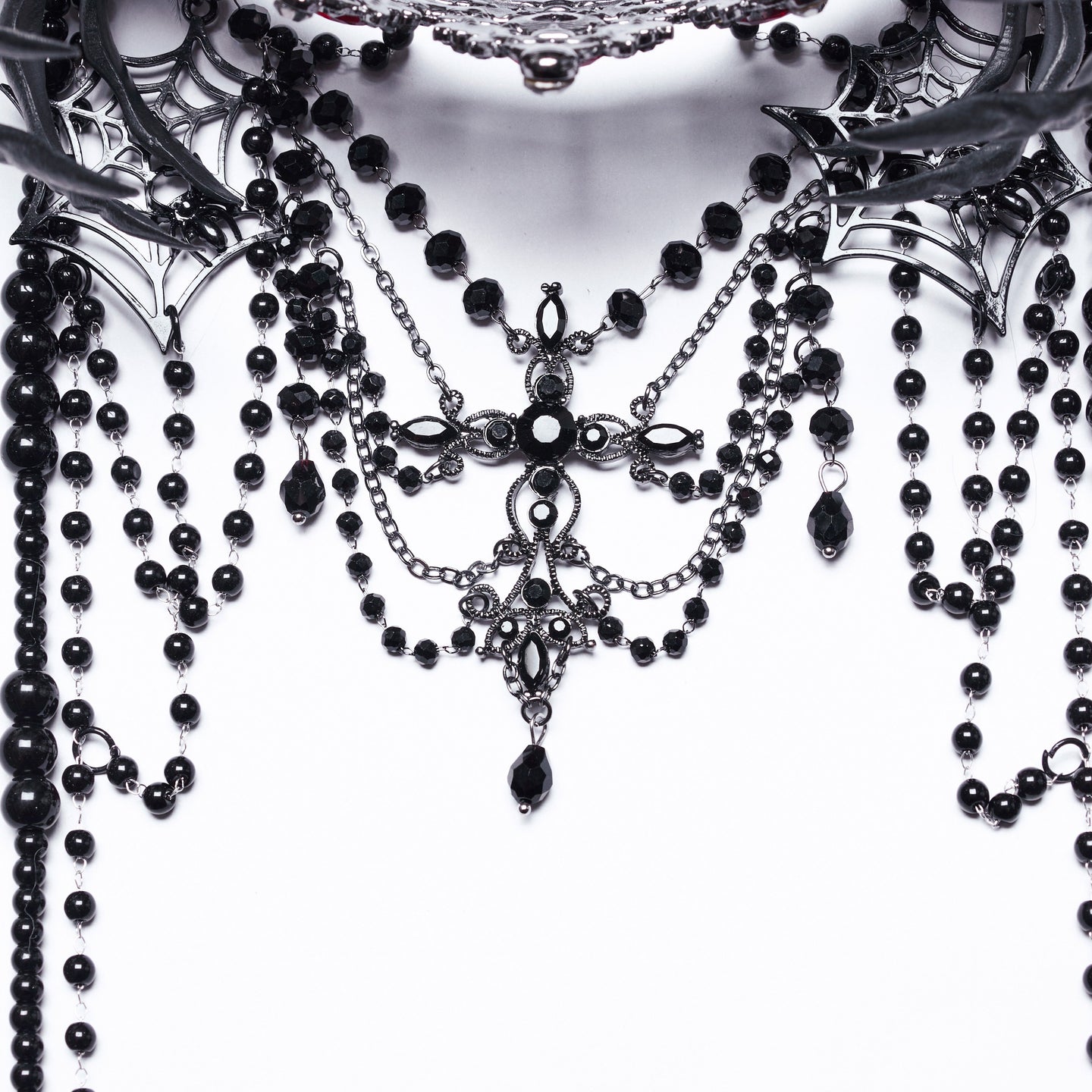 Wicked Tiara Crown Black - Red