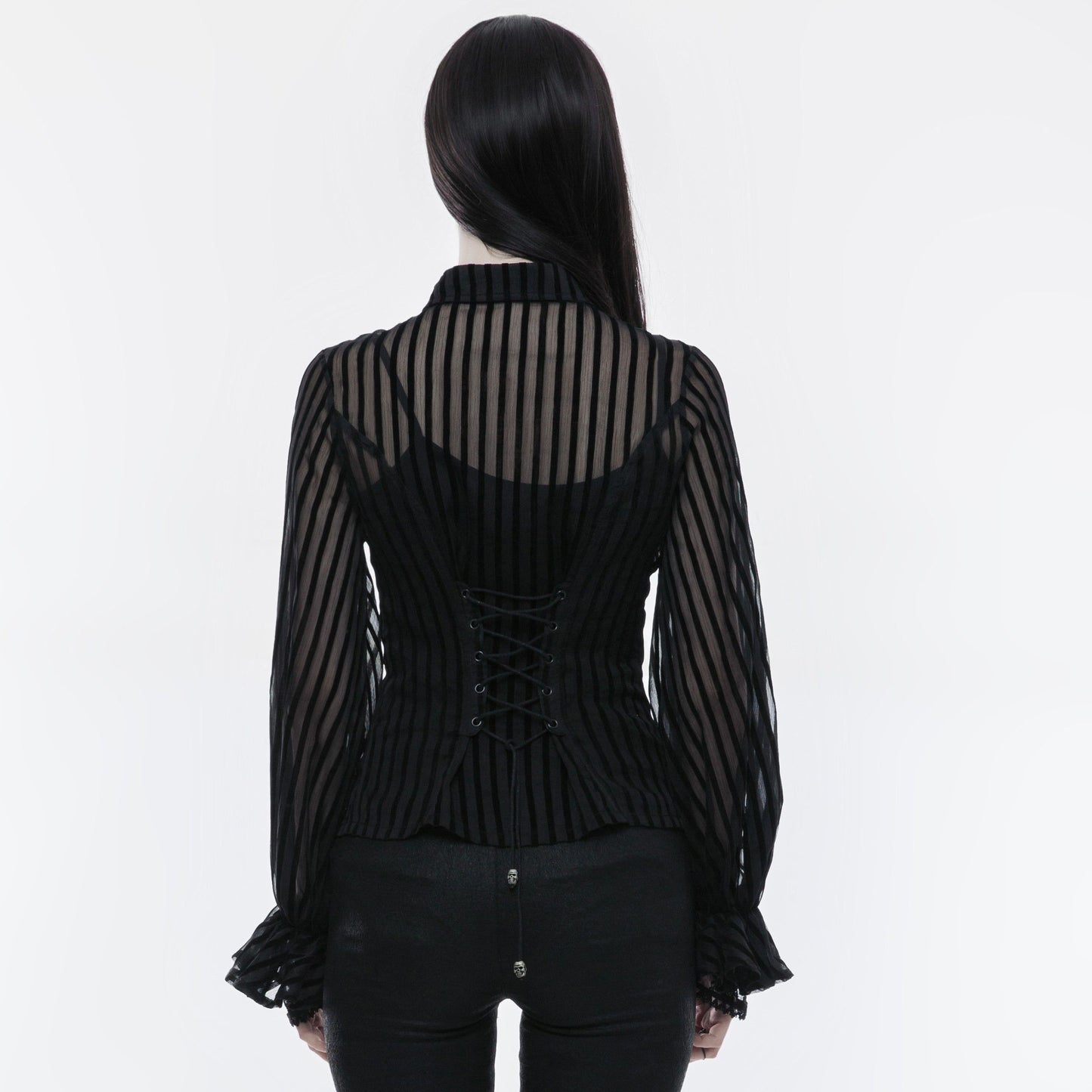 Punk Rave Time Stands Still Blouse Zwart