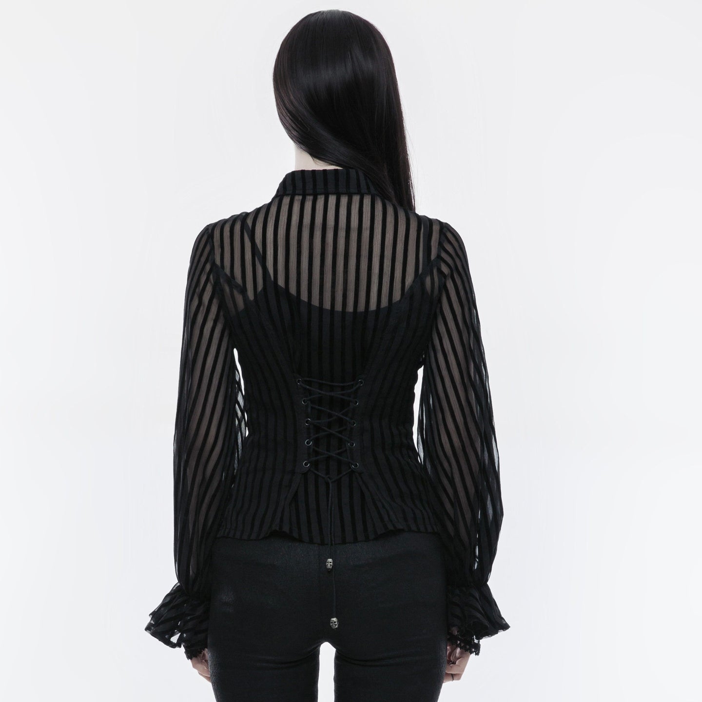 Punk Rave Time Stands Still Blouse Zwart