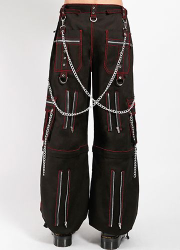 Chain to Chain Pants Black - Red