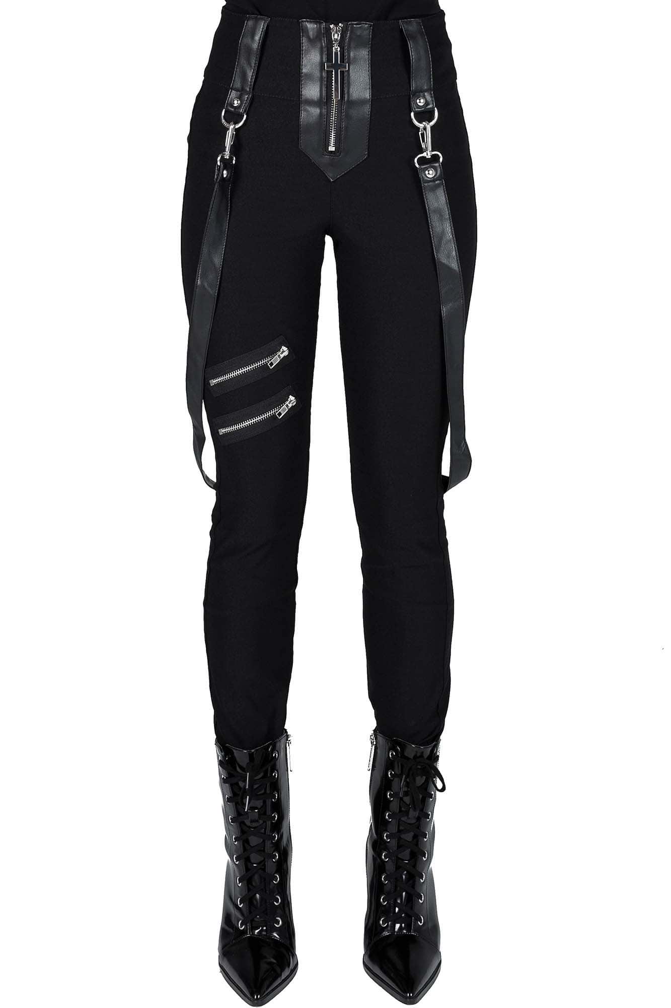 Killstar Shadow Stripe Pants Black