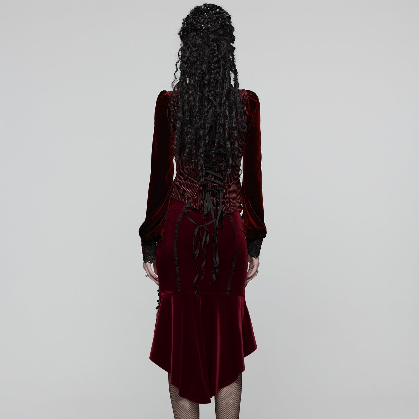 Punk Rave Hold Me Rok Rood - Zwart
