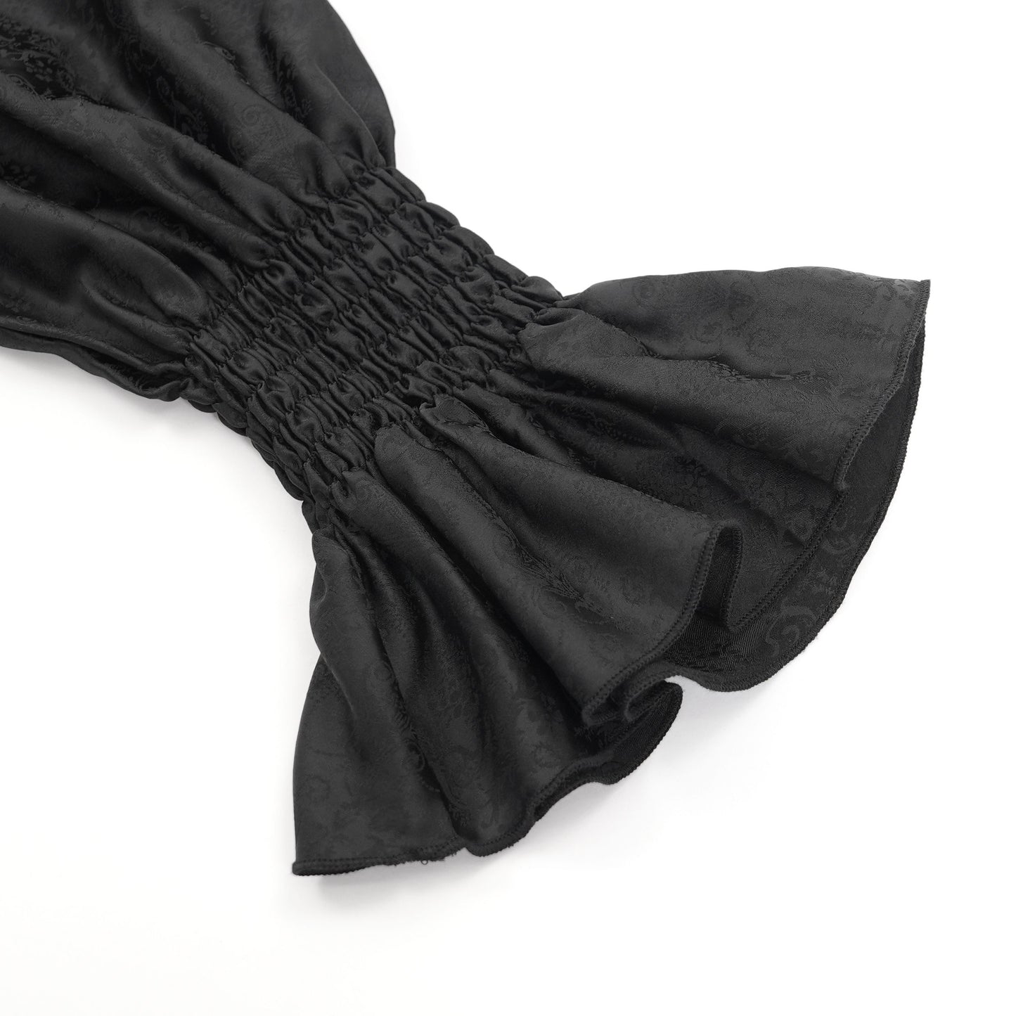 Elasticated cuff detail on Devil Fashion SHT12401 men's gothic shirt