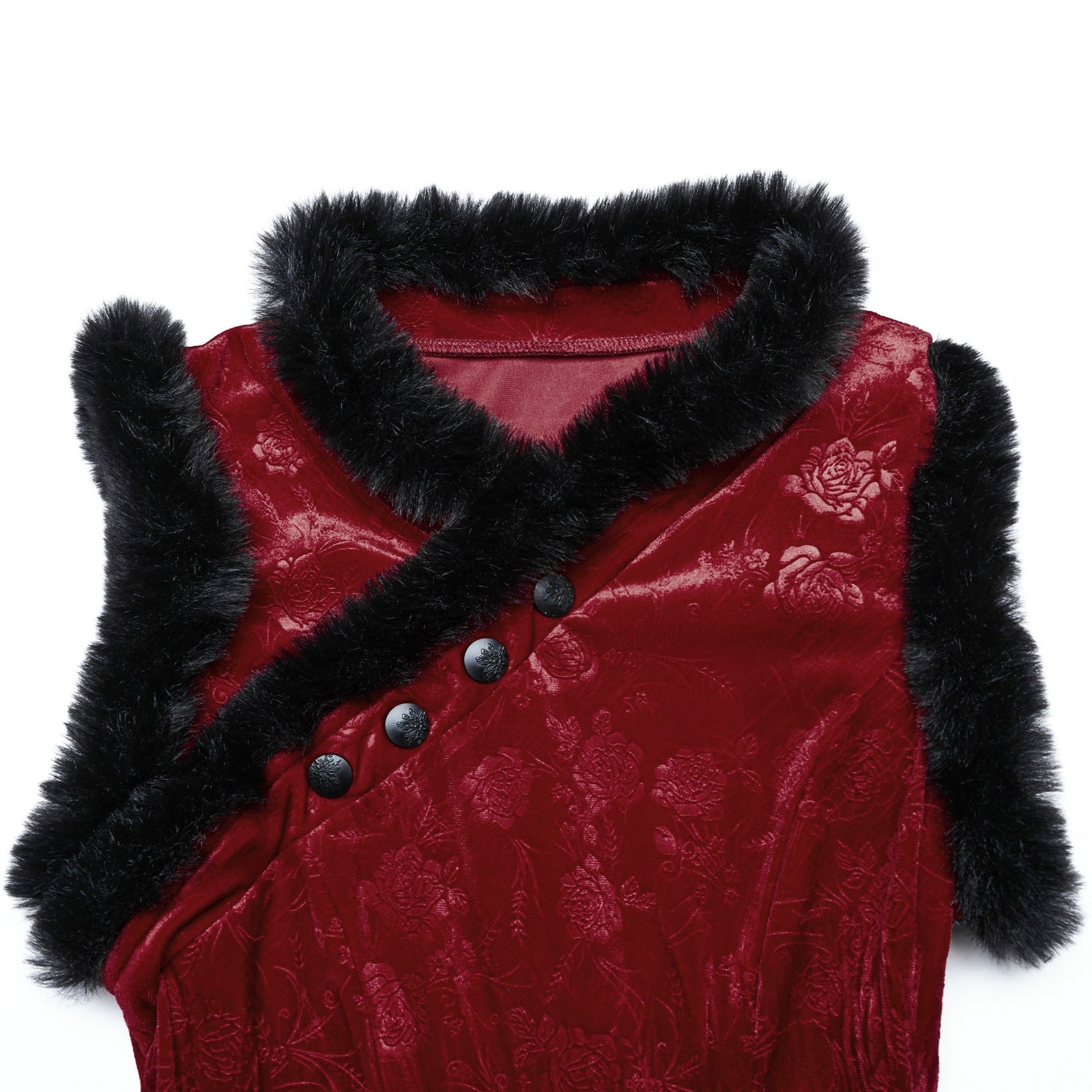 Geisha Jurk Rood - Zwart