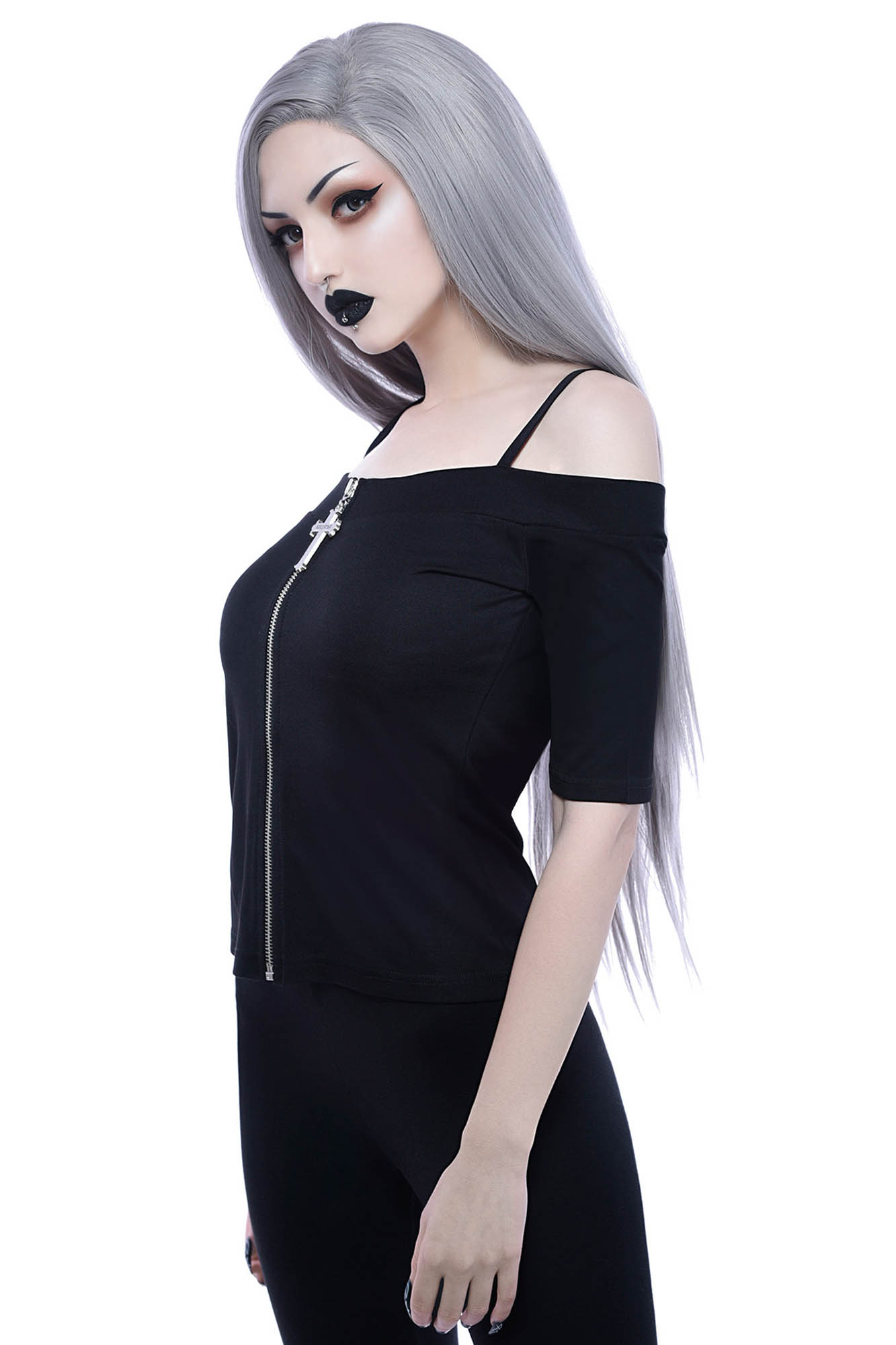 Killstar Don't Cross Me Bardot Top