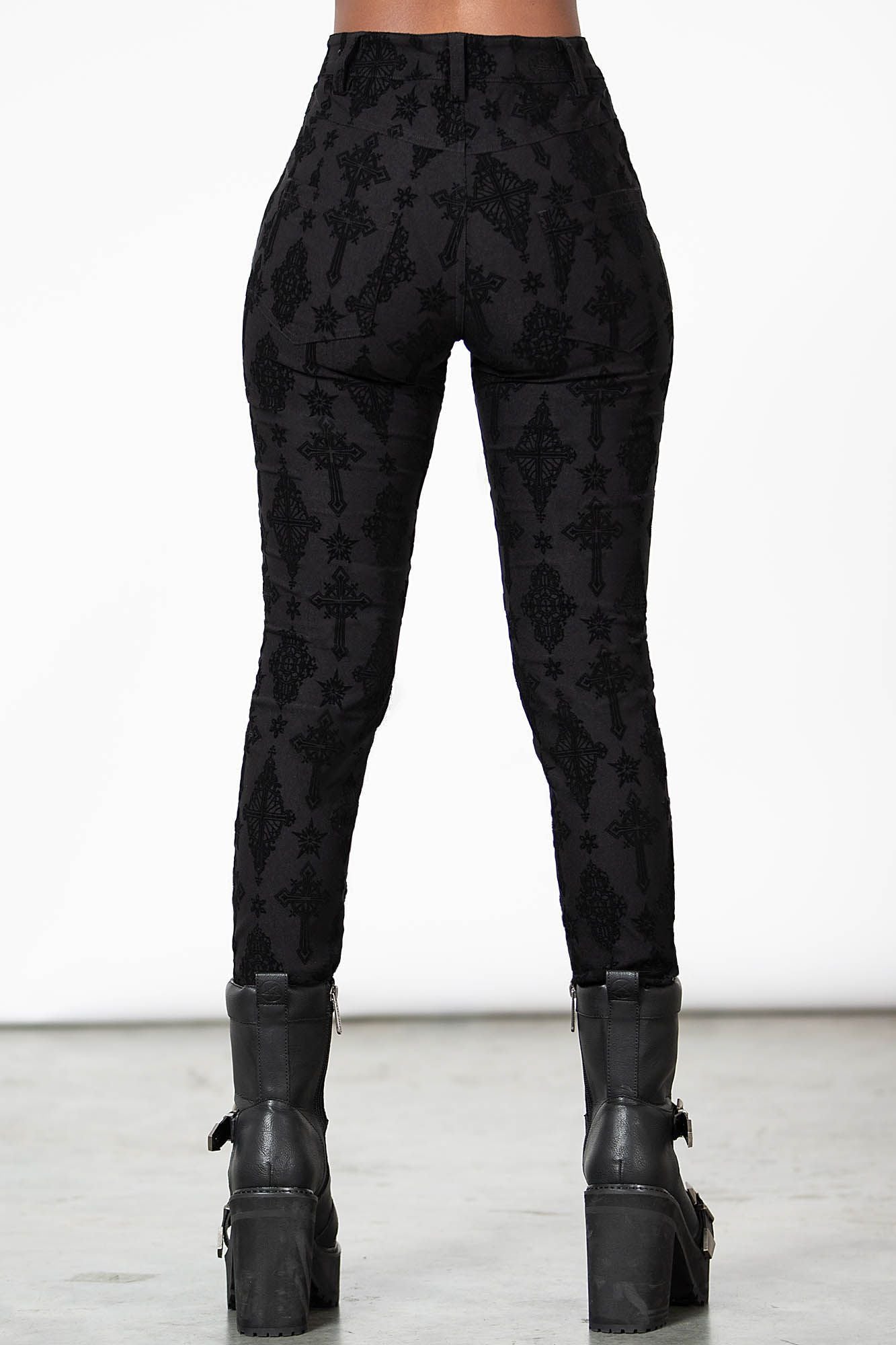 Killstar Nora Flocked Trousers
