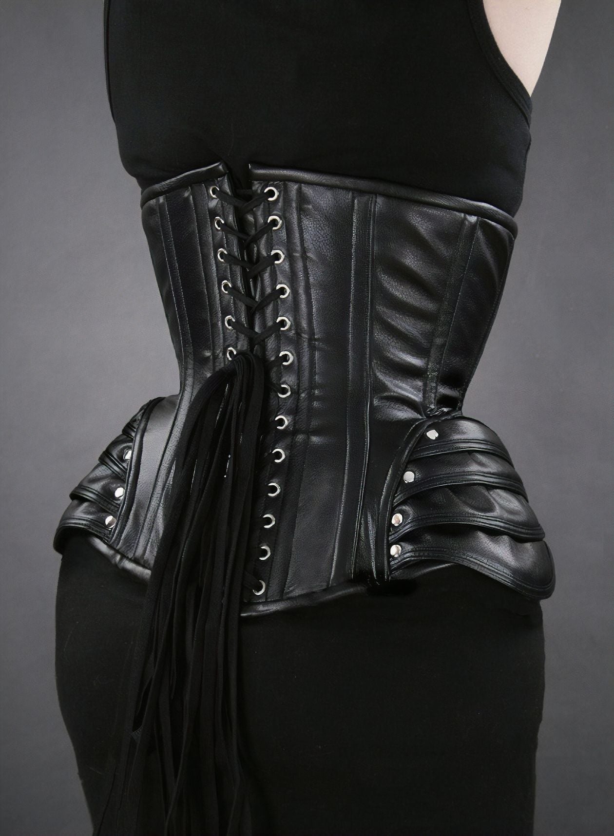 Restyle Black Armor Underbust-Korset