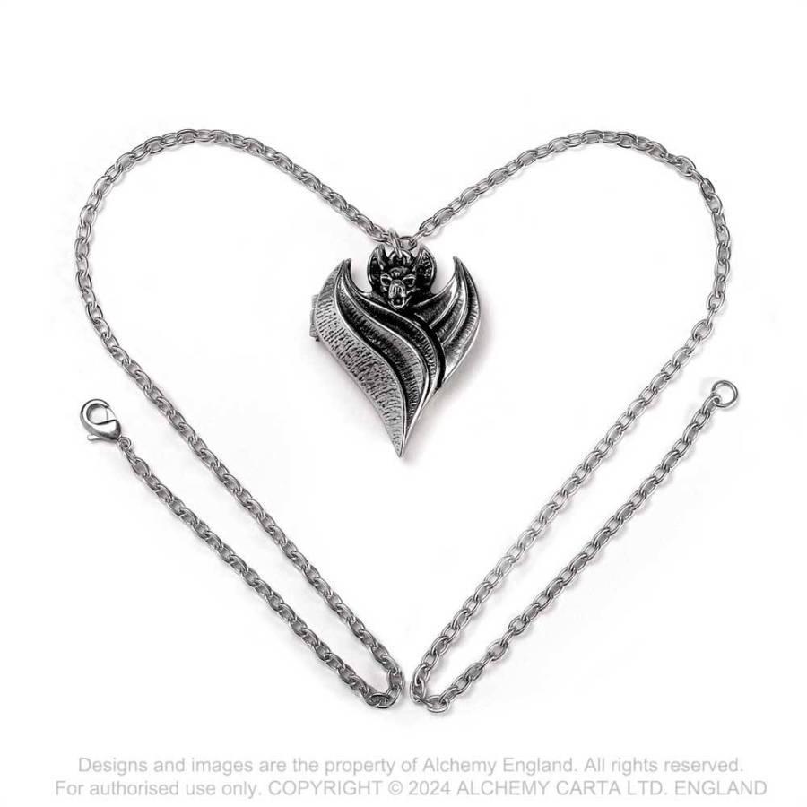 Alchemy Gothic Darken Heart Locket - Halsketting