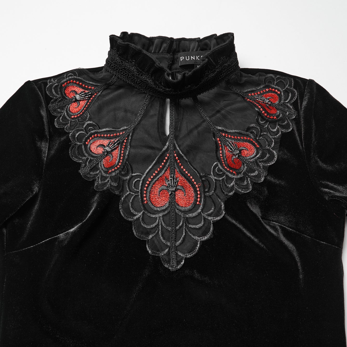 Losing Sense Top Zwart - Rood