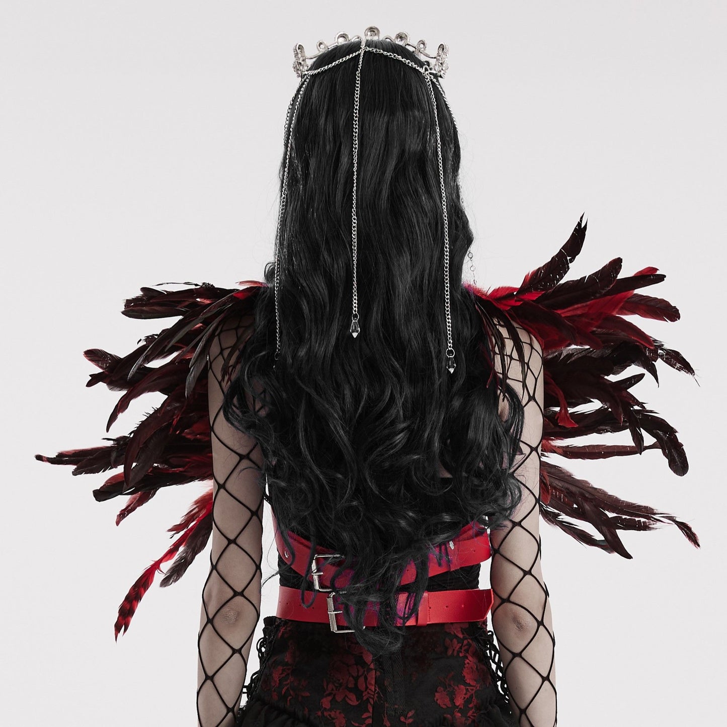 Black & Red Feathers Schouderstuk