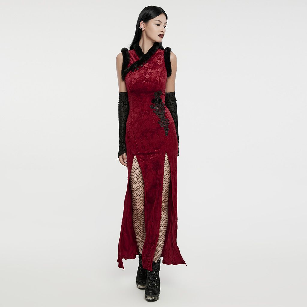 Geisha Jurk Rood - Zwart
