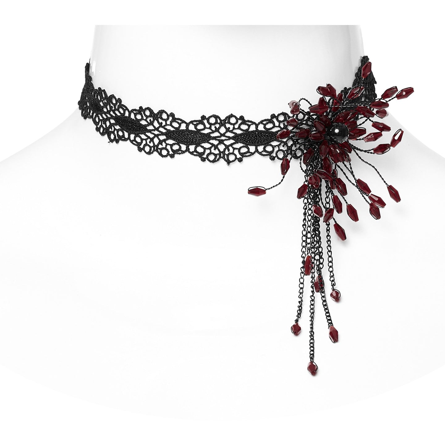 Accusations Halsband Zwart -Rood
