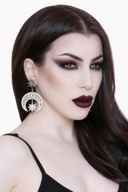 Killstar Zephirah Crescent Earrings