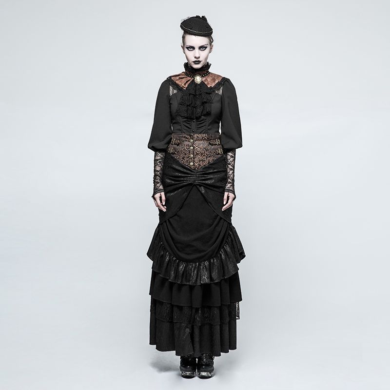 Silence Halsband - Jabot Bruin-Zwart