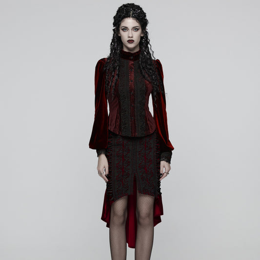 Punk Rave Hold Me Rok Rood - Zwart