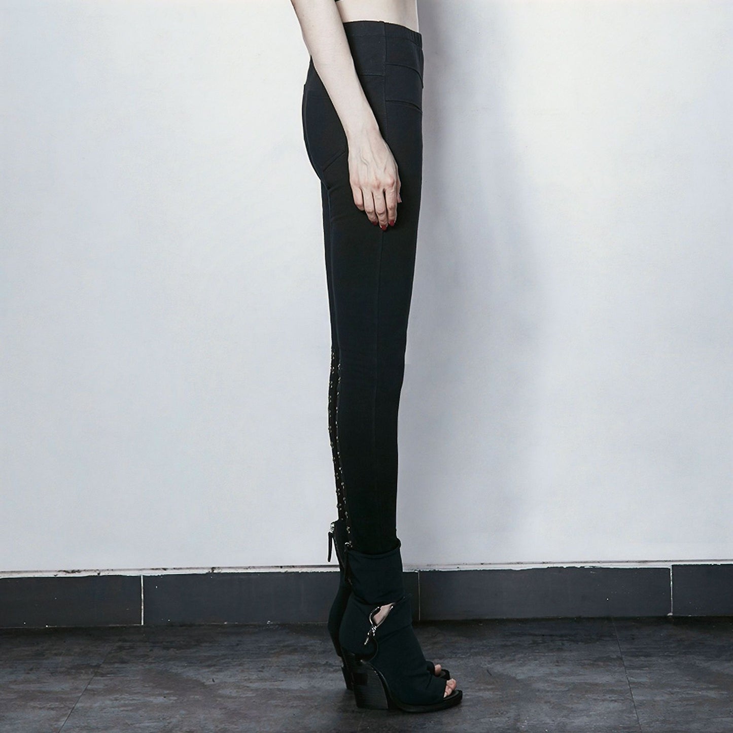 Hook & Eye Leggings Zwart/Chroom