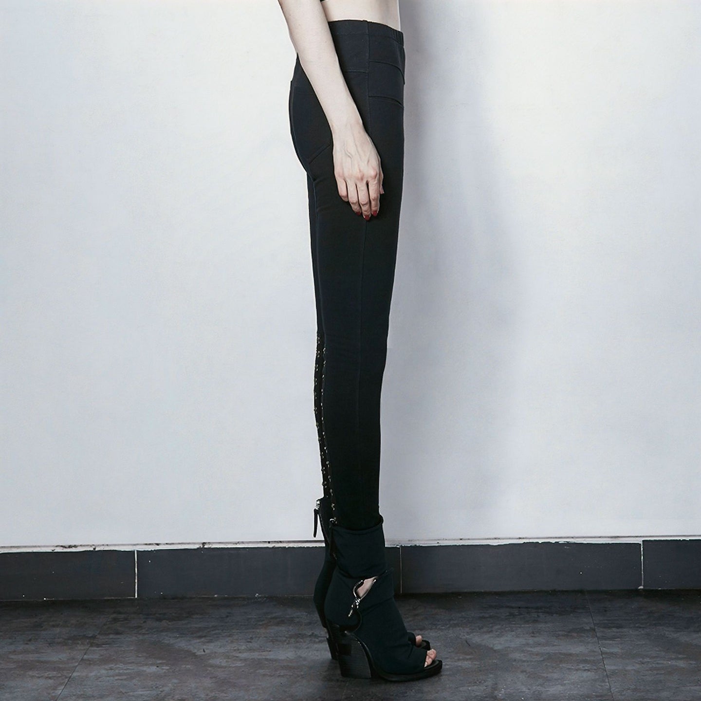 Hook & Eye Leggings Zwart/Chroom