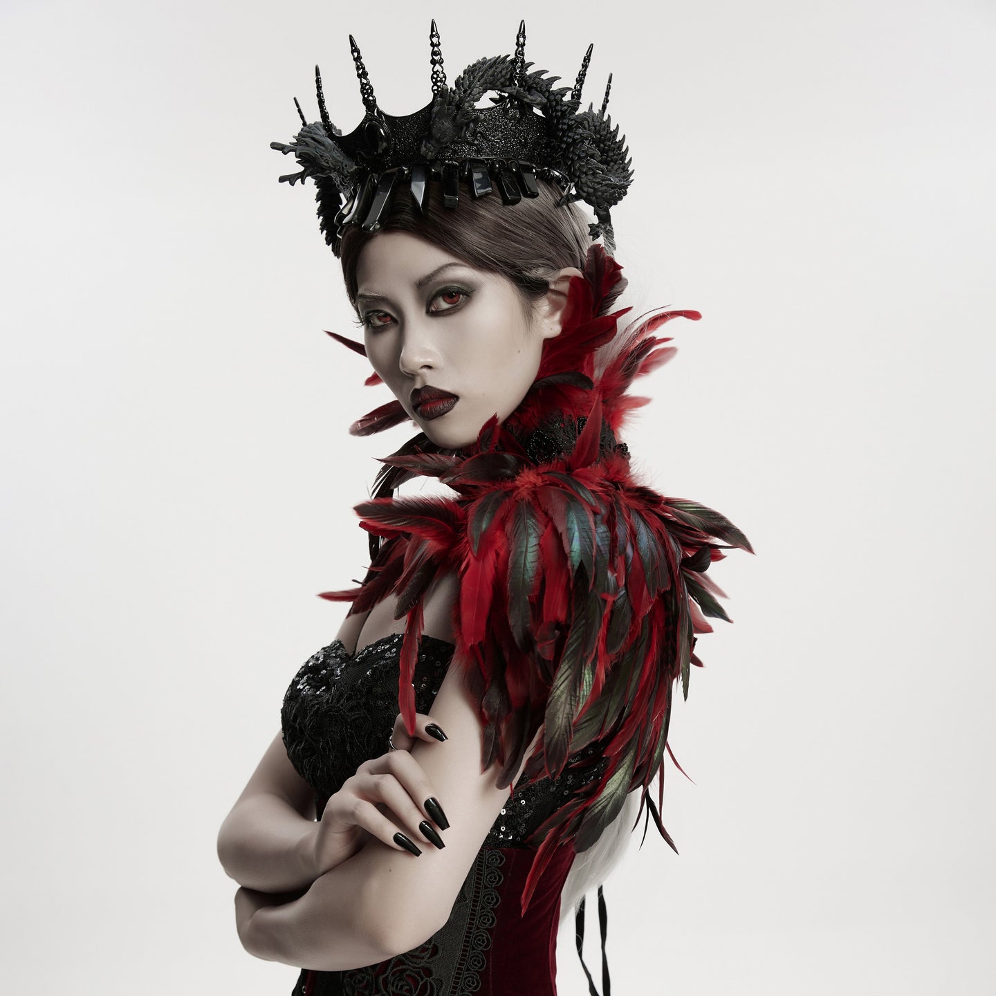 Show It Hals & Schouderstuk Rood - Zwart