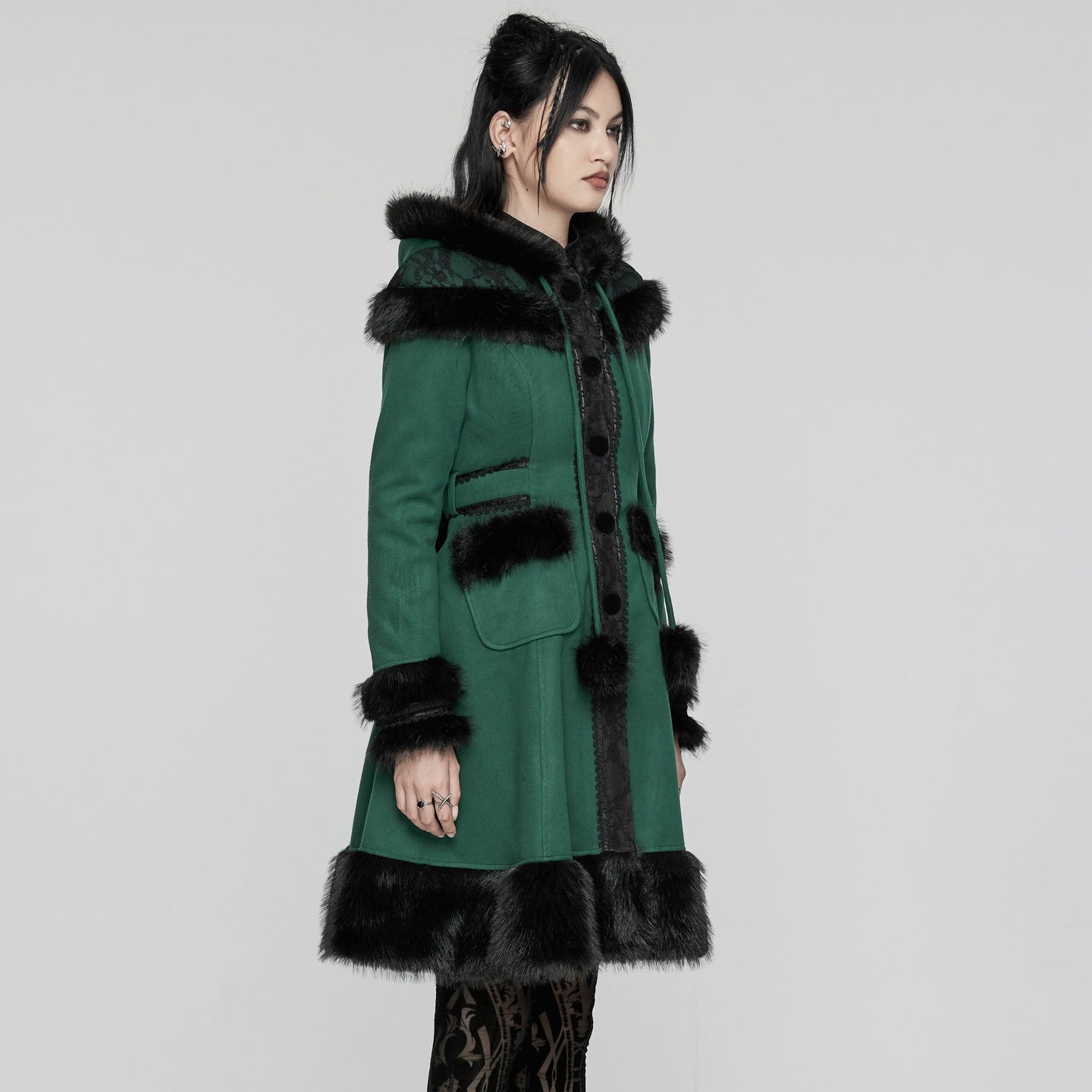 Pyon Pyon Dolly Jas Groen - Zwart