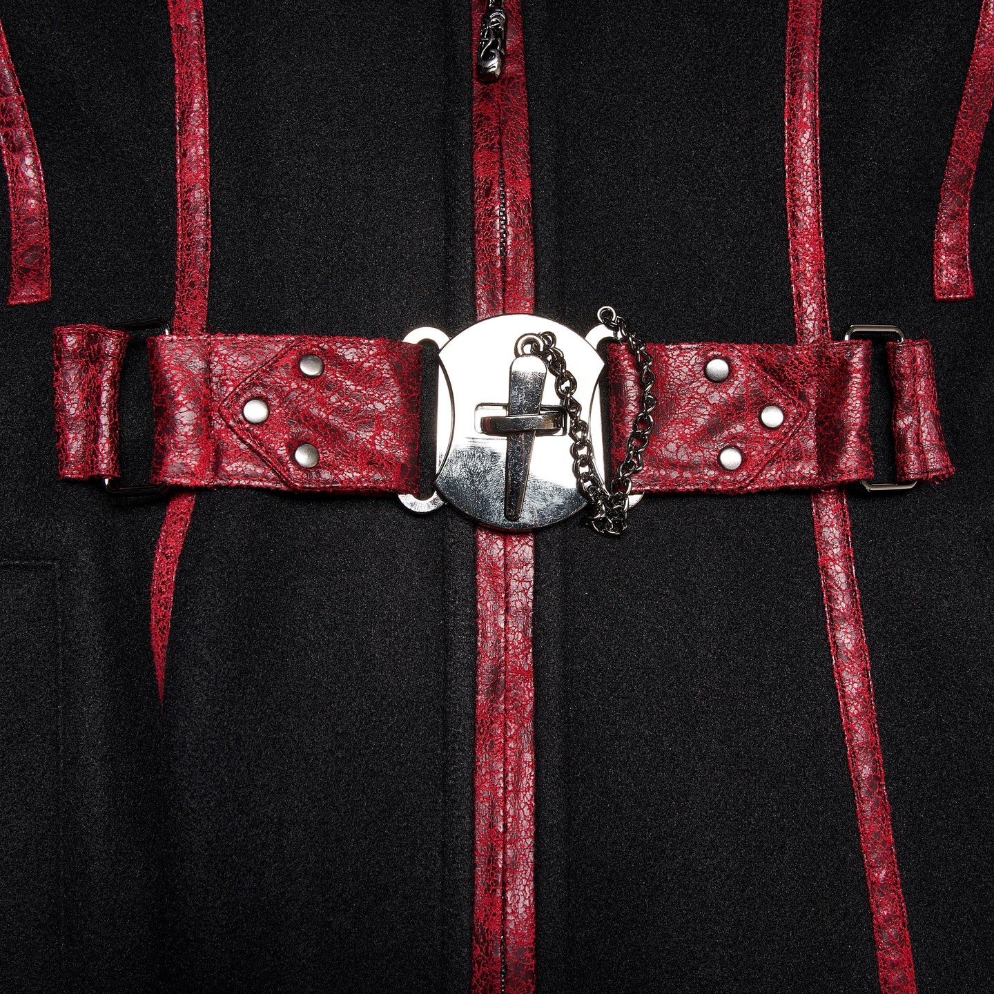 My Time Coat Black - Red