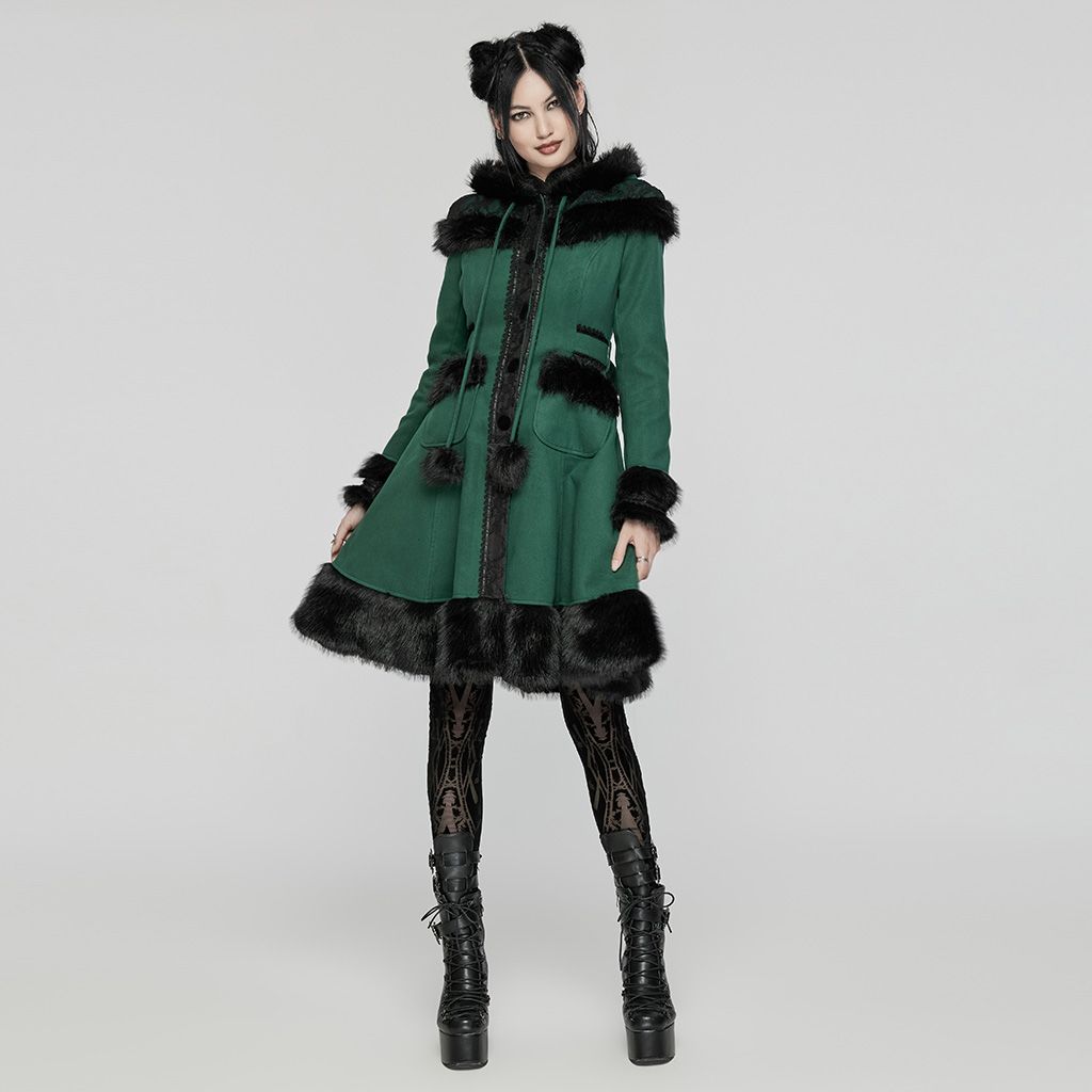 Pyon Pyon Dolly Jas Groen - Zwart