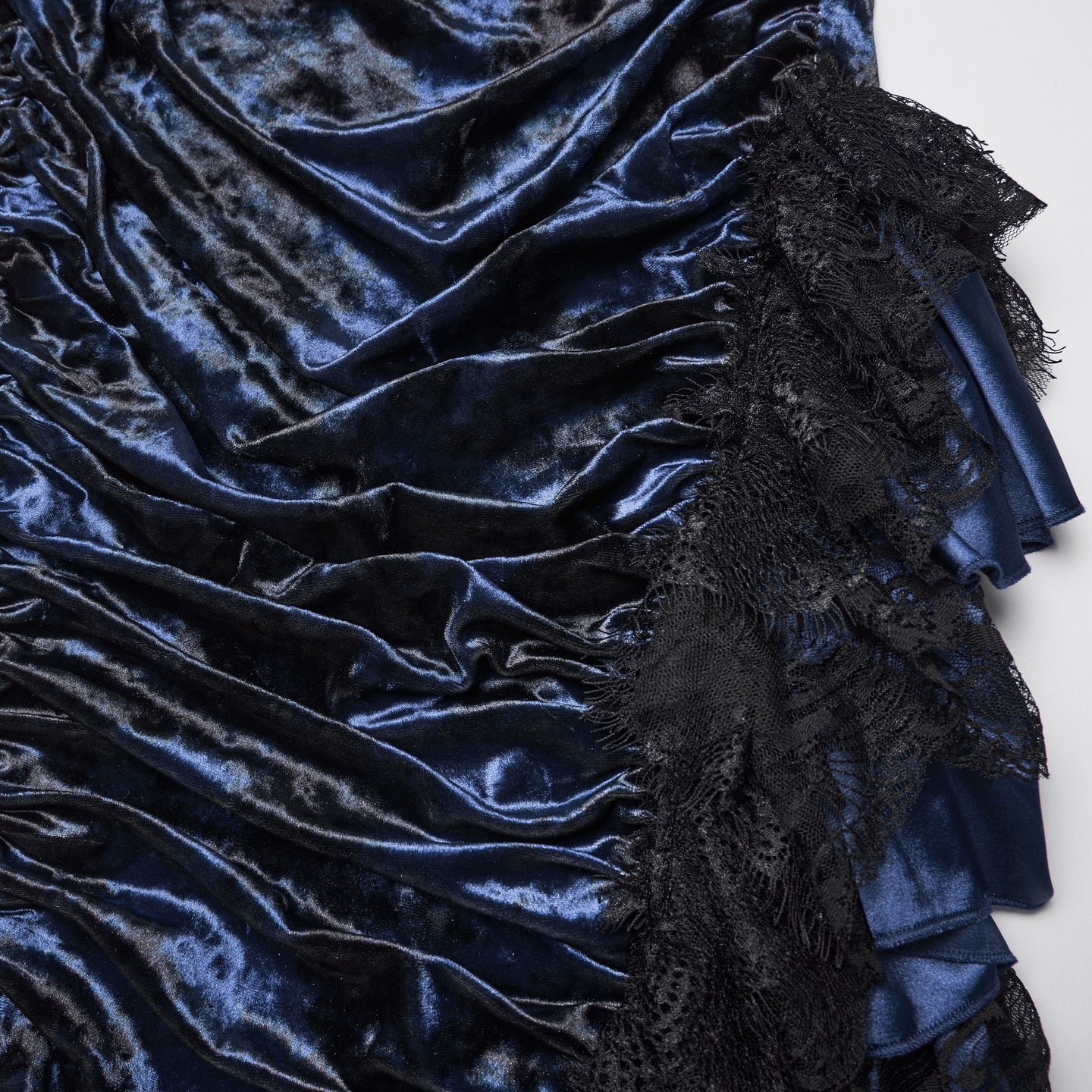 Broken Promise Maxi Rok Blauw - Zwart