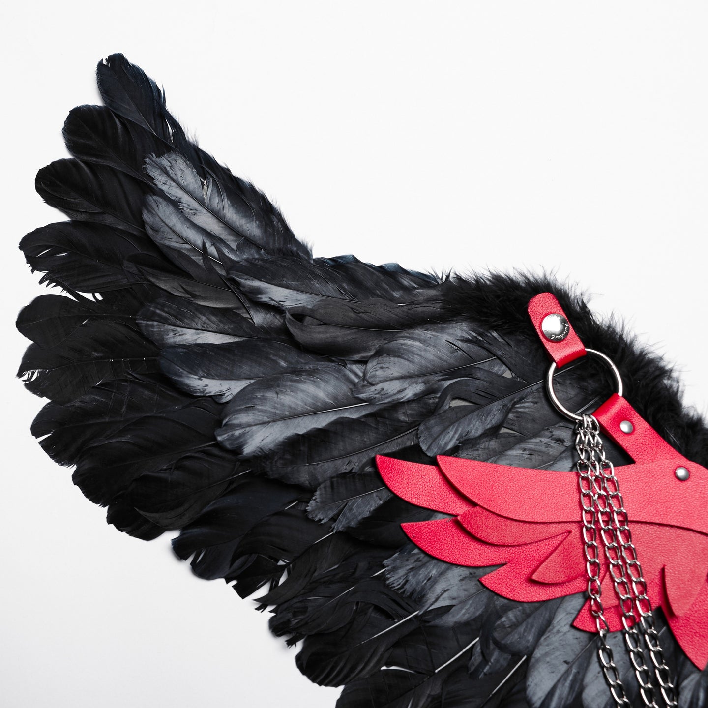 Black - Red Angel Wings Harness