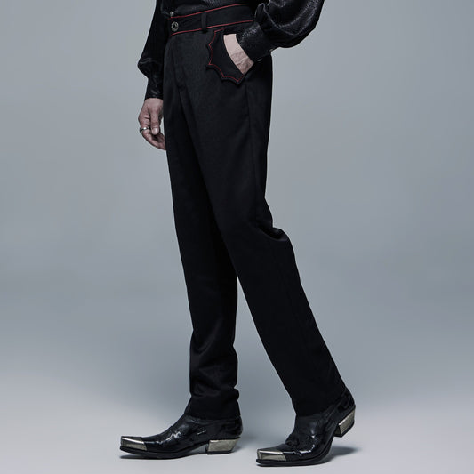 Ceremony Trousers Black - Red