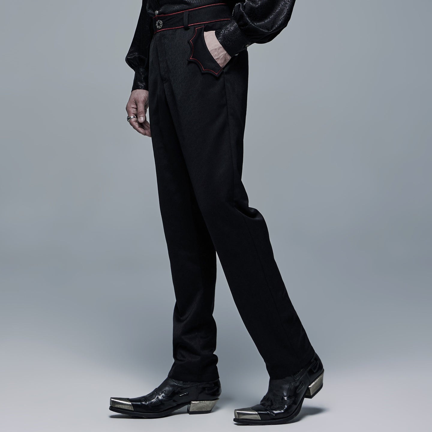 Ceremony Broek Zwart Rood