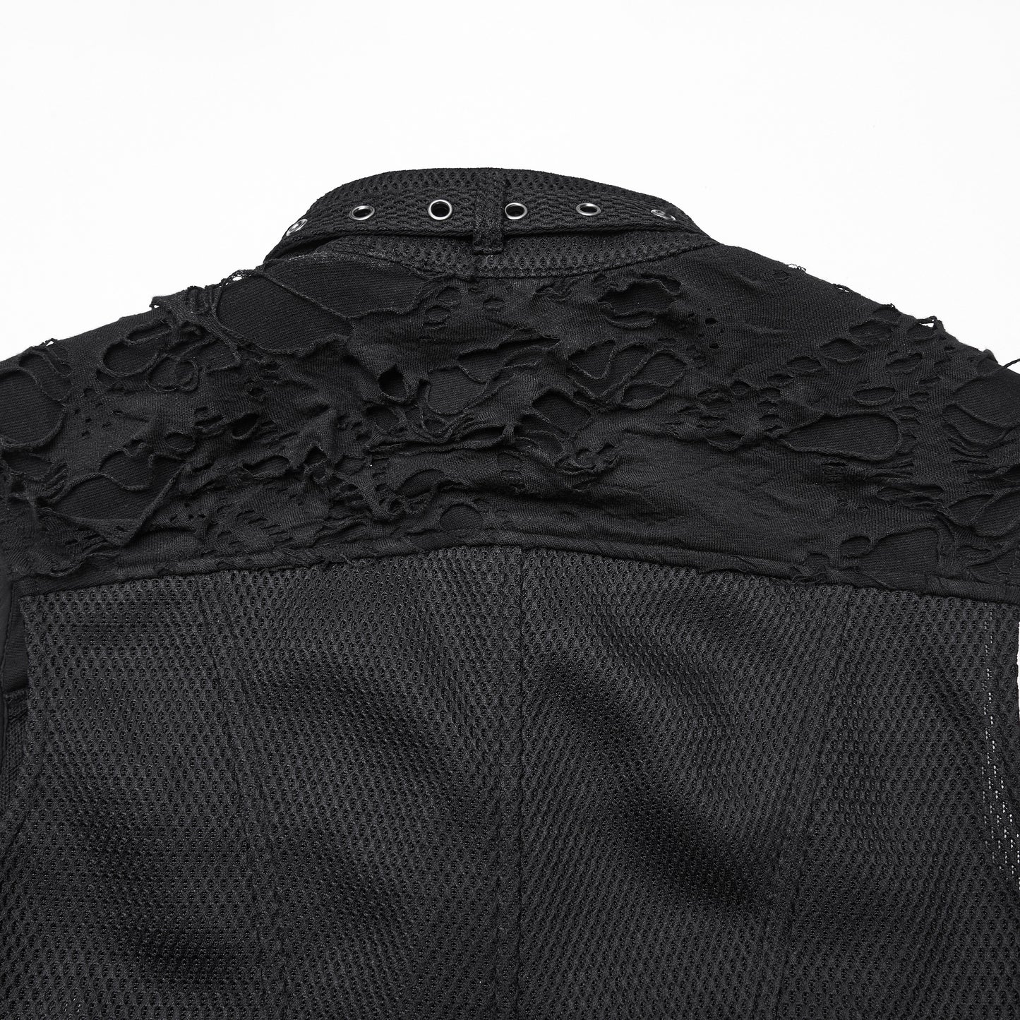 Punk Rave Electric Noir Crop Vest