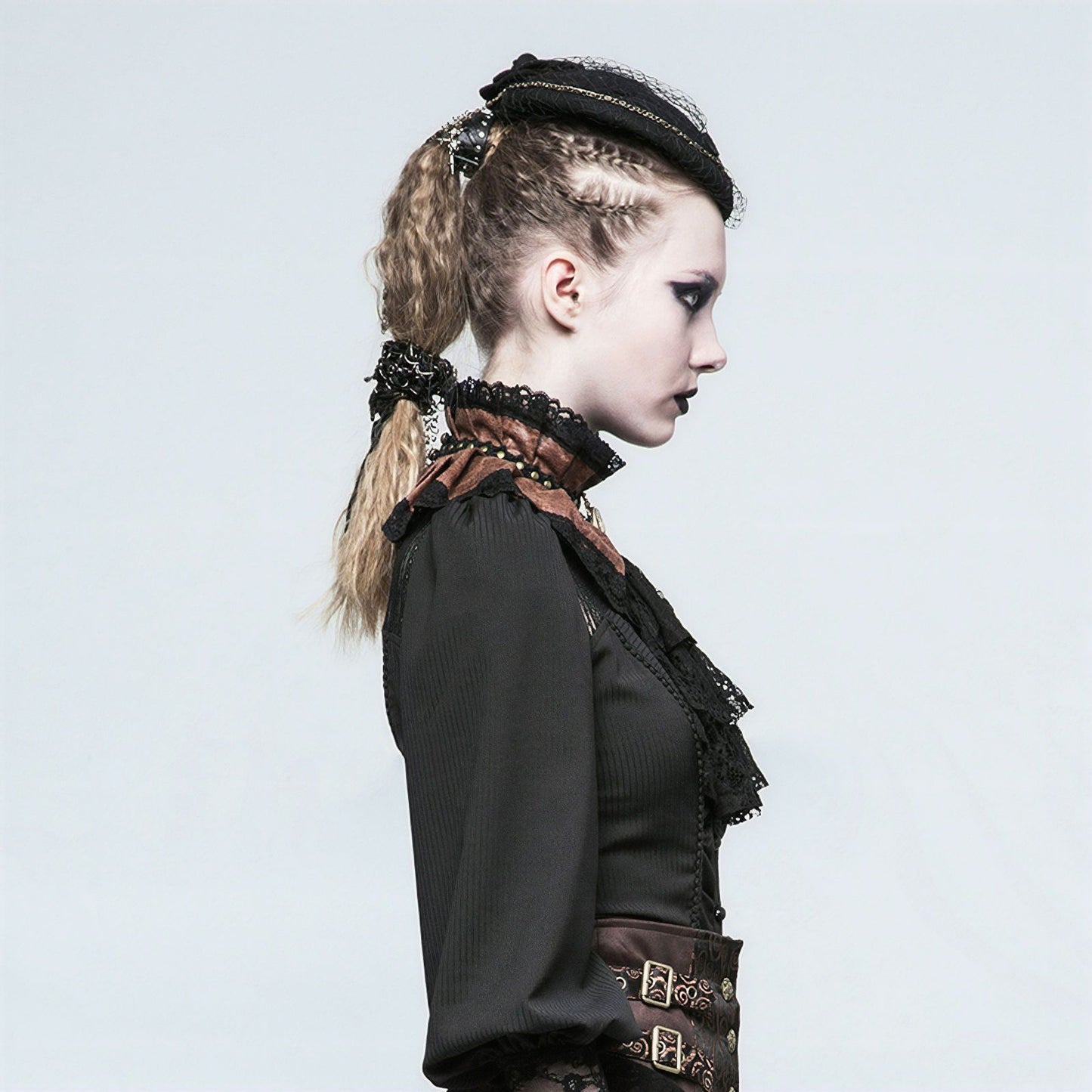 Silence Halsband - Jabot Bruin-Zwart