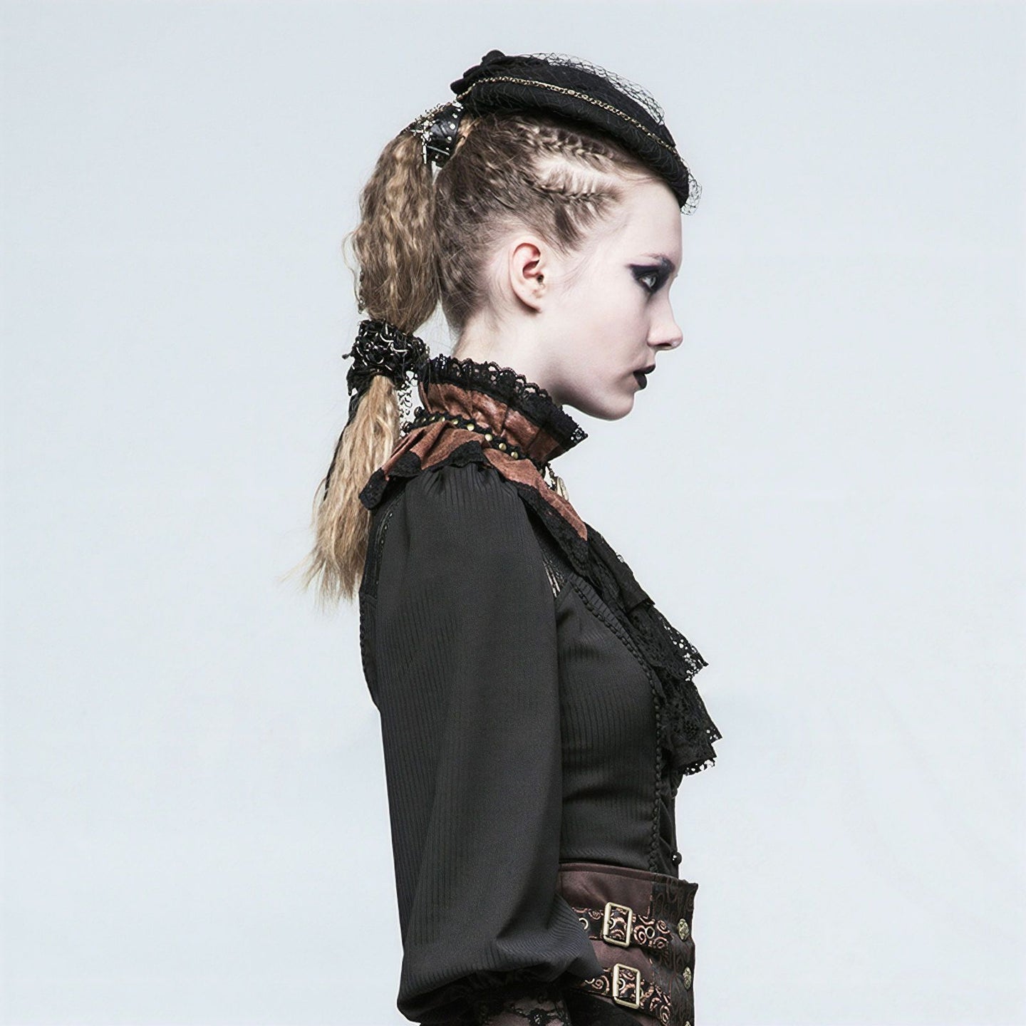 Silence Halsband - Jabot Bruin-Zwart