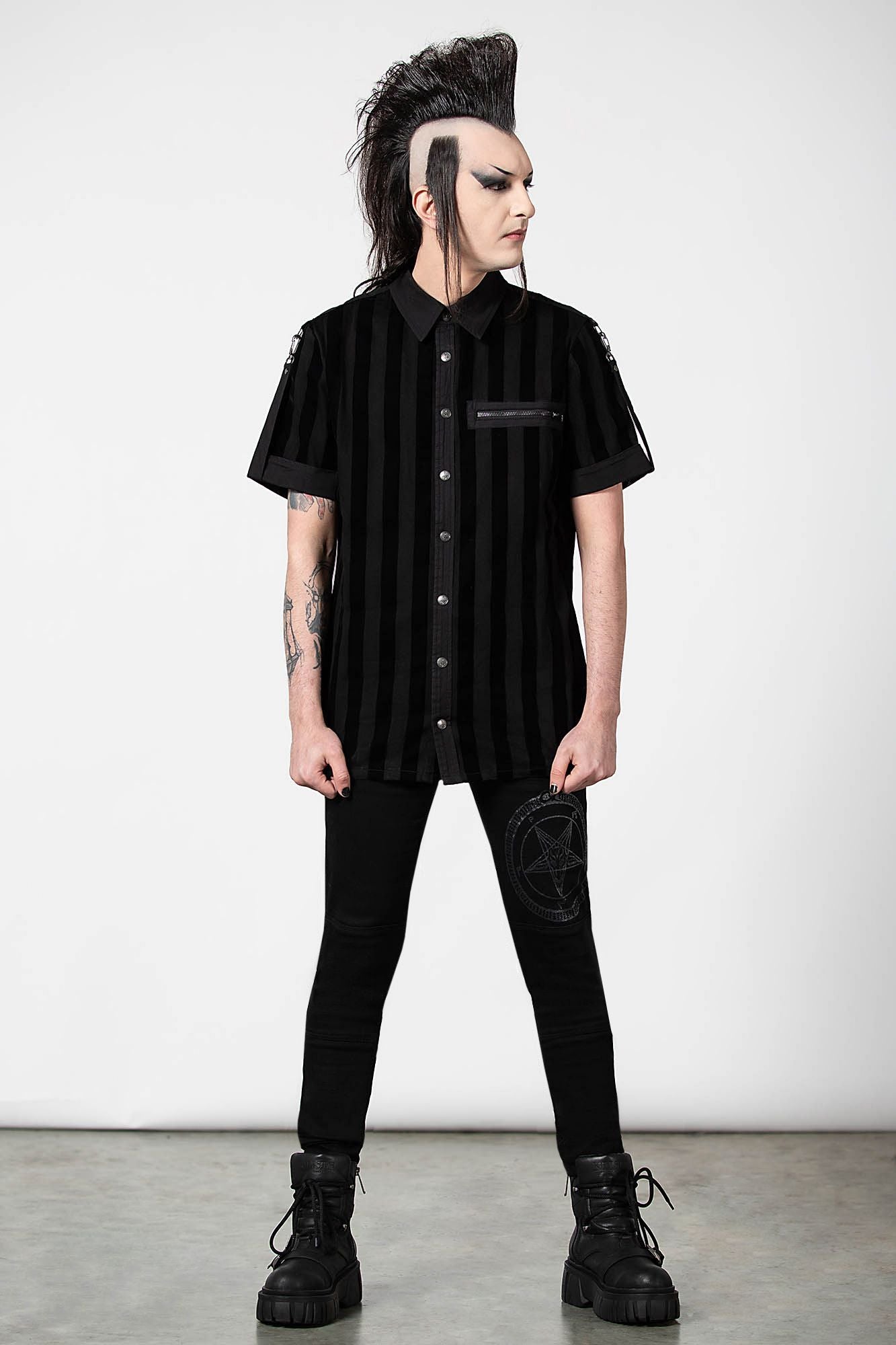 Killstar Wastelands Button-Up Shirt